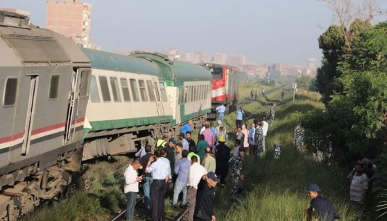 حادث تصادم قطارين المنيا