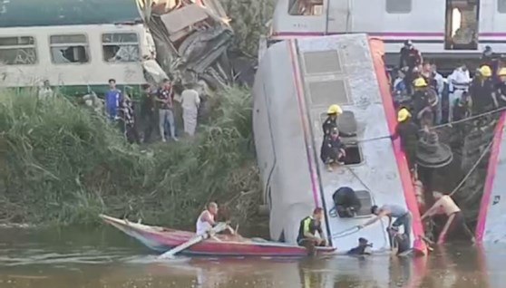 حادث قطار المنيا اليوم