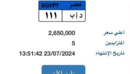  لوحة سيارة "د أ ب - 111"