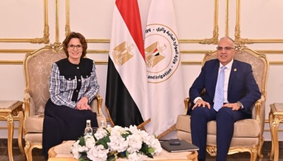  الدكتور هانى سويلم وزير الموارد المائية والرى، جيسيكا روسوال مفوضة الإتحاد الأوروبي للبيئة والموارد المائية والاقتصاد الدائري