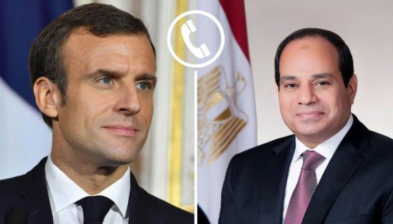 الرئيس السيسي يجري اتصالا مع نظيره الفرنسي