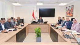 جانب من اجتماع الدكتور هانى سويلم، وزير الموارد المائية والرى