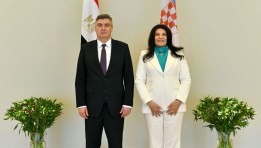 السفيرة رانيه البنا مع الرئيس زوران ميلانوفيتش