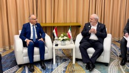 وزير الري مع وزير الطاقة الإيراني
