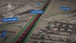 بدء أعمال الصيانة بجسر طريق الملك فهد 