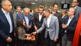 وزير الاستثمار خلال زيارته لمقر الغرف التجارية بالسويس