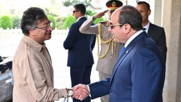 الرئيس السيسي يستقبل نظيره الكولومبي الرئيس السيسي يستقبل نظيره الكولومبي