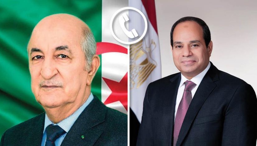 أجرى الرئيس عبد الفتاح السيسي مع رئيس الجمهورية الجزائرية