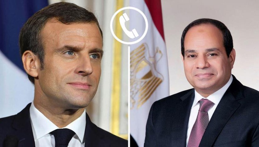 الرئيس السيسي يجري اتصالا مع نظيره الفرنسي
