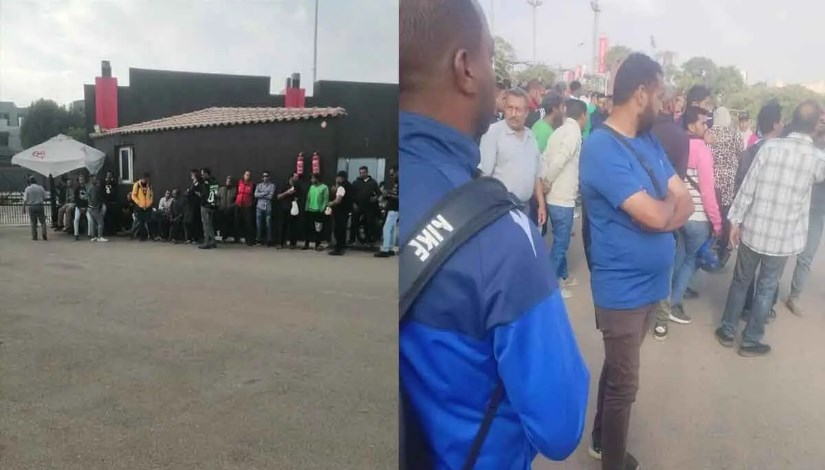عدد من موظفي النادي الأهلى  عدد من موظفي النادي الأهلى