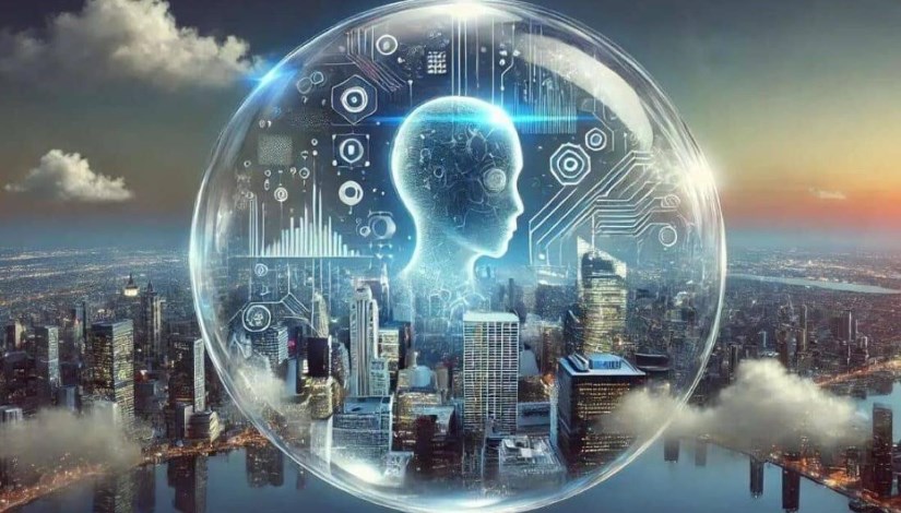 فقاعة الذكاء الاصطناعي- تعبيرية فقاعة الذكاء الاصطناعي- تعبيرية