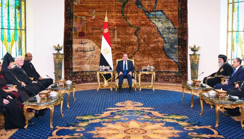 الرئيس عبد الفتاح السيسي يستقبل وفد الكنائس العالمي الرئيس عبد الفتاح السيسي يستقبل وفد الكنائس العالمي