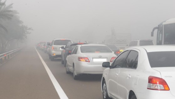 القيادة خلال تكون الشبورة المائية