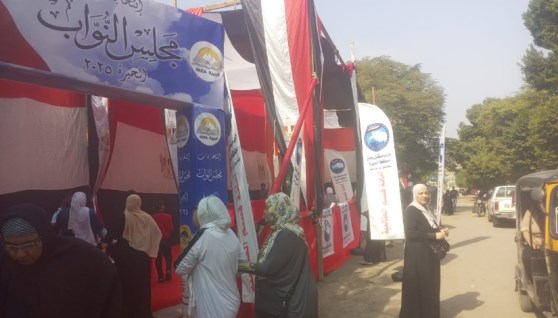 جانب من الانتخابات فى منطقة الهرم