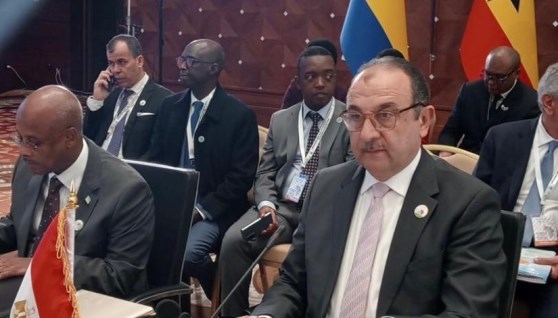 وزير قطاع الأعمال العام خلال مشاركته في جلسة وزارية بالمؤتمر الأفريقي حول إنتاج الأدوية وتكنولوجيات الصحة