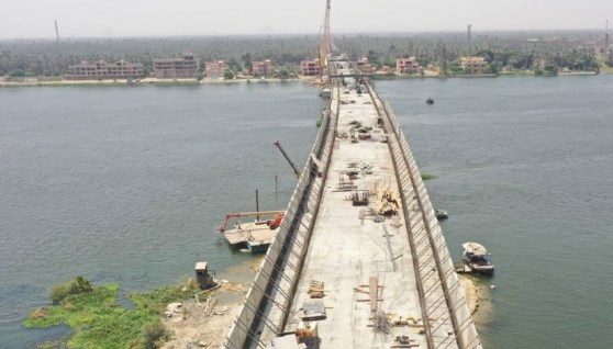 تنفيذ كوبري جنوب حلوان على نهر النيل
