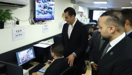 جانب من متابعة سير العملية الانتخابية