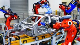 مصنع روبوتات لتجميع السيارات