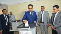 الدكتور شريف فاروق وزير التموين يدلي بصوته في انتخابات مجلس النواب