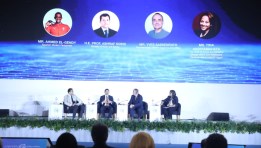 الدكتور أشرف صبحي وزير الشباب والرياضة خلال فعاليات المؤتمر العالمي للسكان والصحة والتنمية