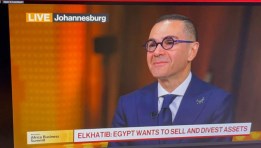 المهندس حسن الخطيب وزير الاستثمار والتجارة الخارجية أثناء المقابلة