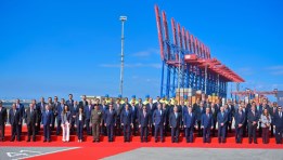  خلال افتتاح الرئيس عبد الفتاح السيسي المحطات البحرية بالمنطقة الاقتصادية لقناة السويس