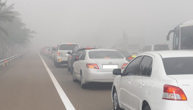 القيادة خلال تكون الشبورة المائية