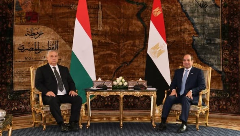 الرئيس السيسي خلال لقائه رئيس وزراء دولة المجر