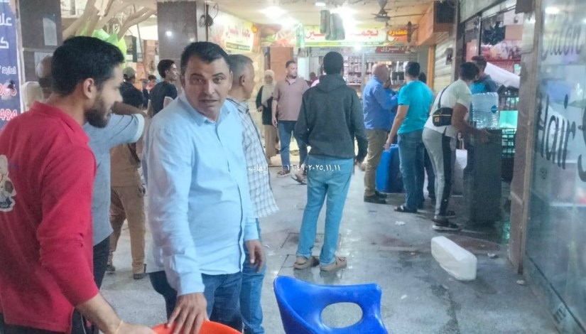 جانب من الحملة الليلية لجهاز مدينة الشروق