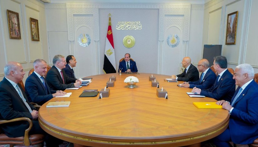 الرئيس السيسي خلال لقائه بمسؤولي شركة إيني الإيطالية