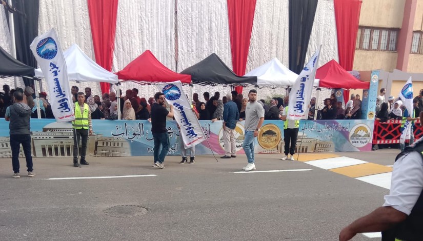 جانب من توافد  الناخبين للجان الطالبية