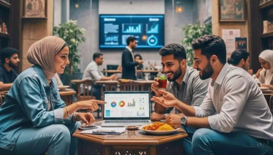 لقاءات عمل في كافيهات  