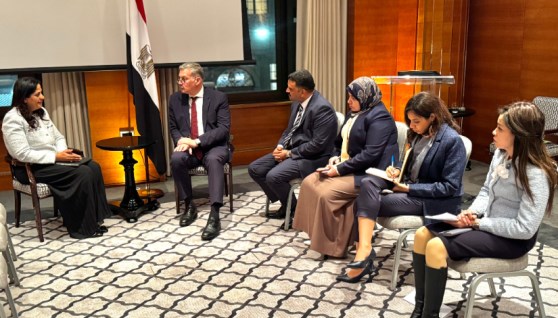 وزير البترول خلال مباحثاته مع أنجلو جولد