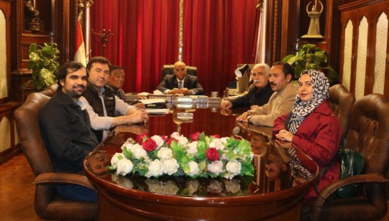 جانب من استقبال وفد جامعة سلجوق التركية