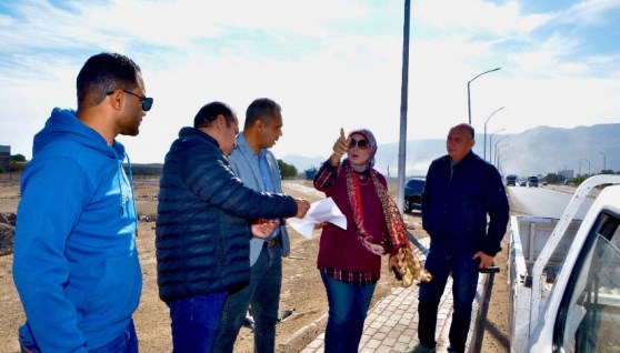 رئيس جهاز مدينة السويس الجديدة تتفقد الطرق وحركة المرور