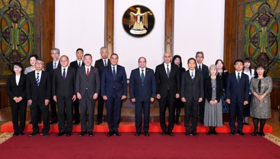 خلال لقاء الرئيس عبد الفتاح السيسي بمجموعة خبراء التعليم اليابانيين 