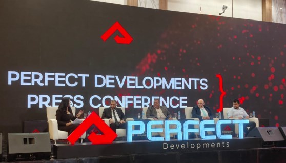 جانب من المؤتمر الصحفي لشركة بيرفكت للتطوير العقاري