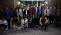 جانب من زيارة وزيرة التنمية المحلية لمشروع تطوير كورنيش النيل 