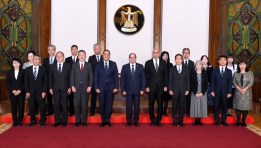 خلال لقاء الرئيس عبد الفتاح السيسي بمجموعة خبراء التعليم اليابانيين 