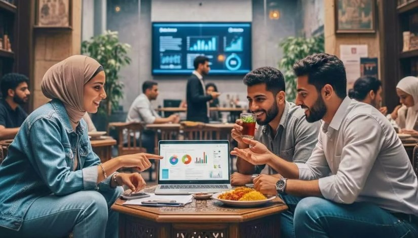 لقاءات عمل في كافيهات  