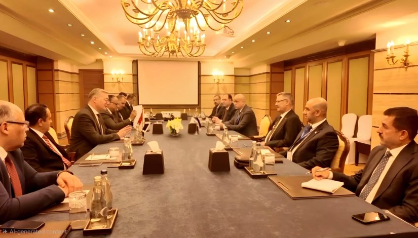 وزير البترول خلال لقائه بوزير النفط العراقي