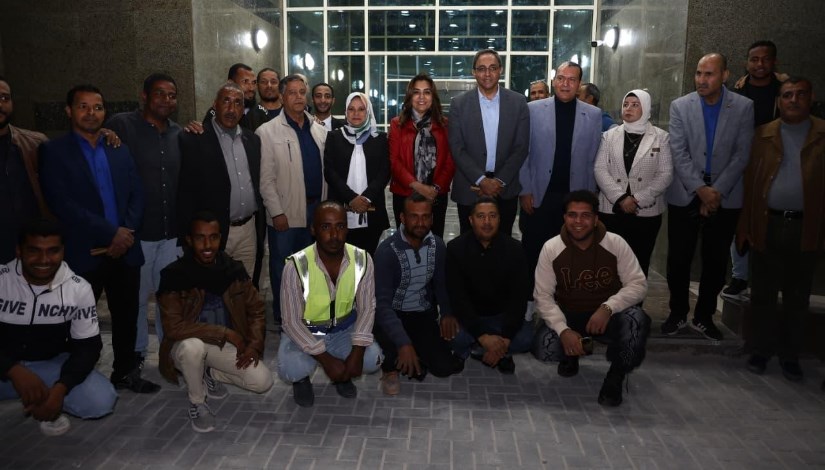 جانب من زيارة وزيرة التنمية المحلية لمشروع تطوير كورنيش النيل 