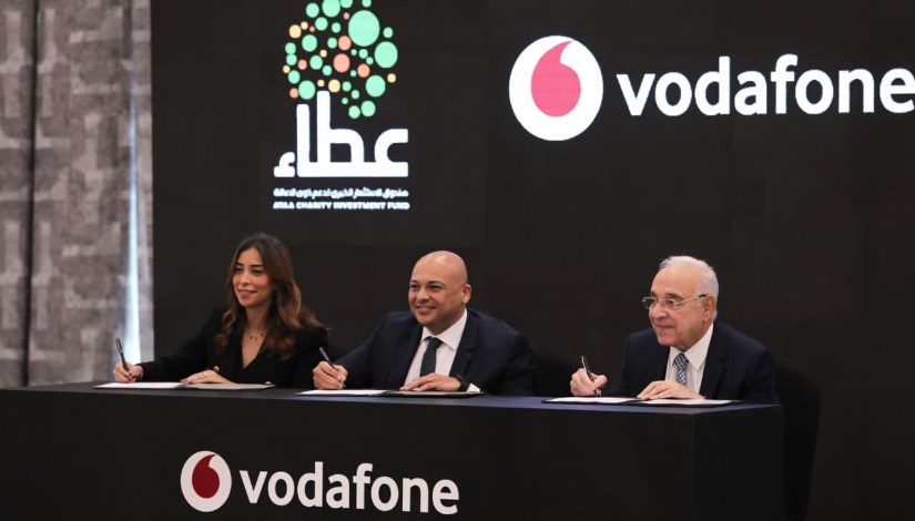  صندوق عطاء يوقع بروتوكول مع فودافون مصر وceoss