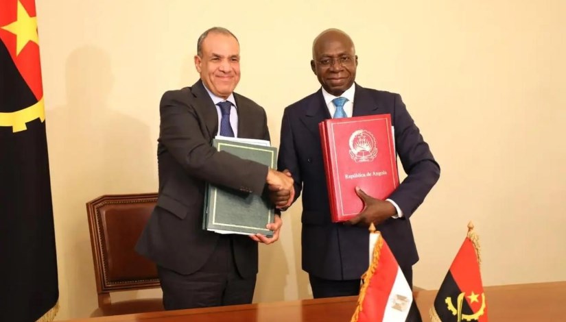 جانب من توقيع مذكرة تفاهم بين مصر وأنجولا