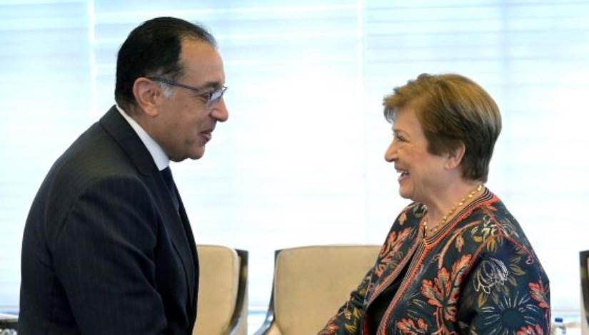 رئيس الوزراء الدكتور مصطفى مدبولي وكريستالينا جورجييفا مدير عام صندوق النقد الدولي