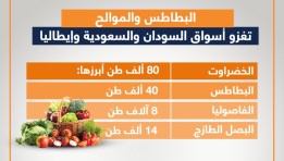 صادرات مصر من الخضروات والفاكهة الأسبوع الماضي