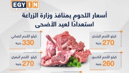 أسعار اللحوم بمنافذ وزارة الزراعة استعدادًا لعيد الأضحى (انفوجراف)