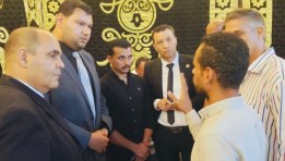 فريق من مديرية عمل الدقهلية بتقدم بالعزاء إلى أسرة الشهيد البطل خالد شوقي