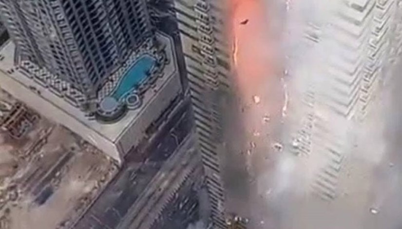 حريق ناطحة سحاب في دبي حريق ناطحة سحاب في دبي