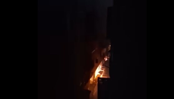 حريق صندوق كهرباء عزبة النخل